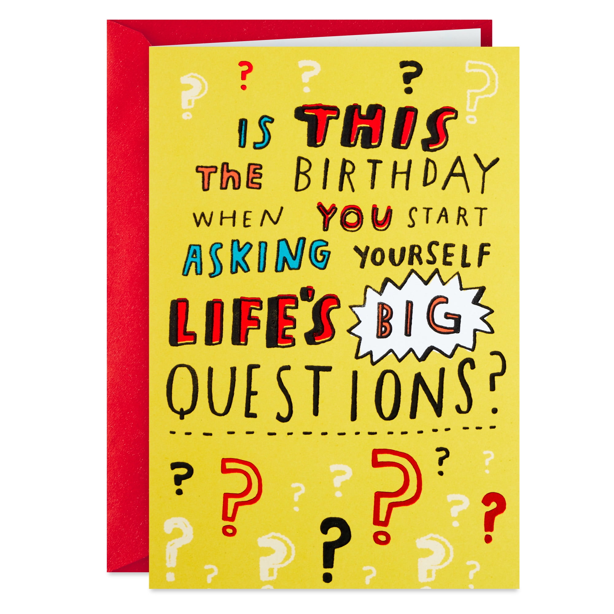 Hallmark Shoebox Funny Birthday Card (Life's Big Questions)