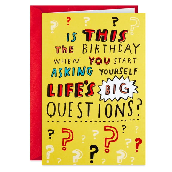Hallmark Shoebox Funny Birthday Card (Life's Big Questions)