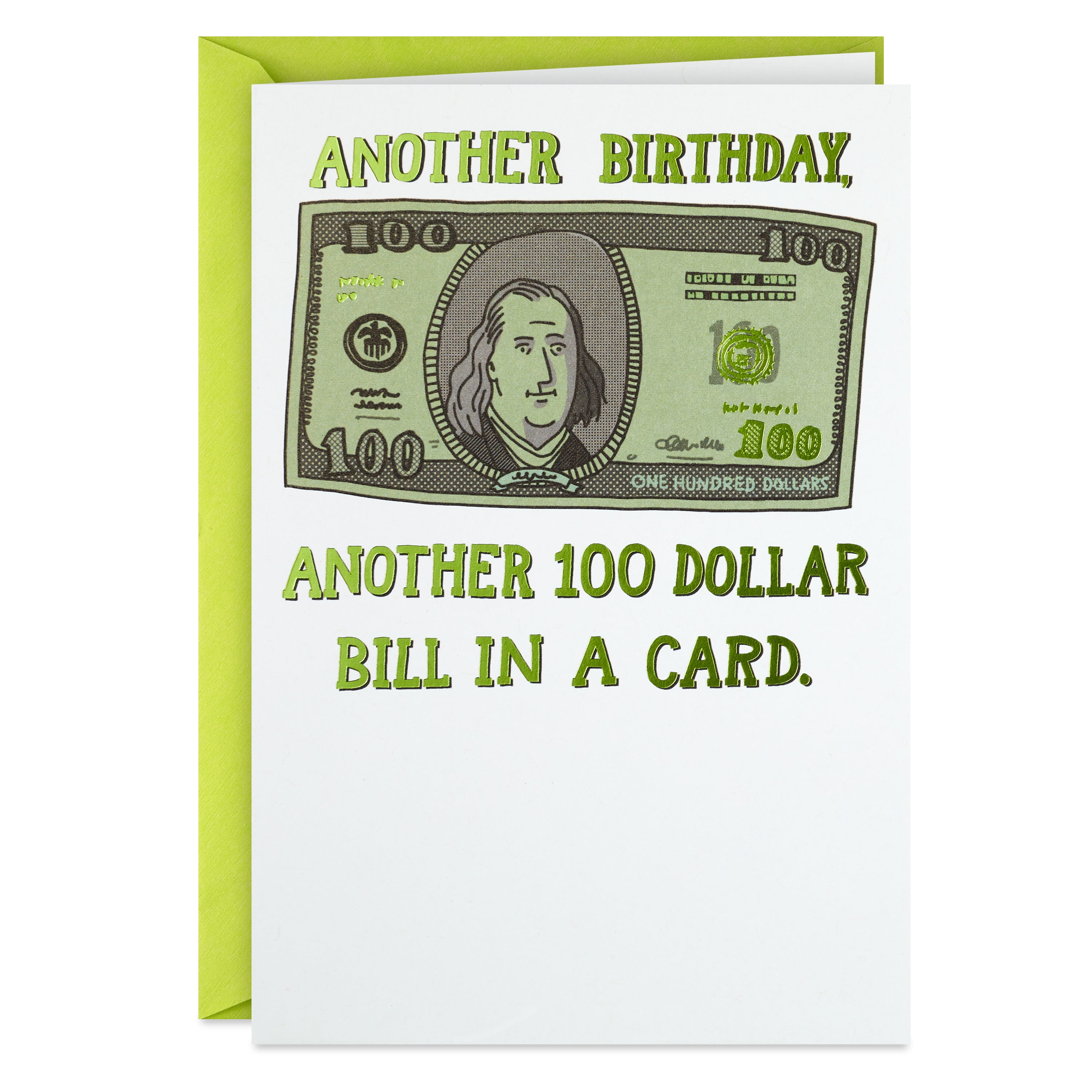 Hallmark Shoebox Funny Birthday Greeting Card (Another $100 Bill)