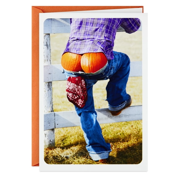 Hallmark Shoebox Funny Halloween Card (Pumpkin Butt), 1 Count