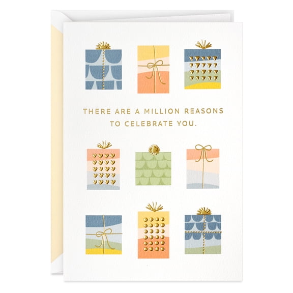 Hallmark Signature Birthday Card (A Million Reasons to Celebrate You)