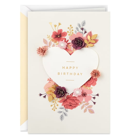 Hallmark Signature Birthday Card (My Favorite Person Hearts and Flowers)