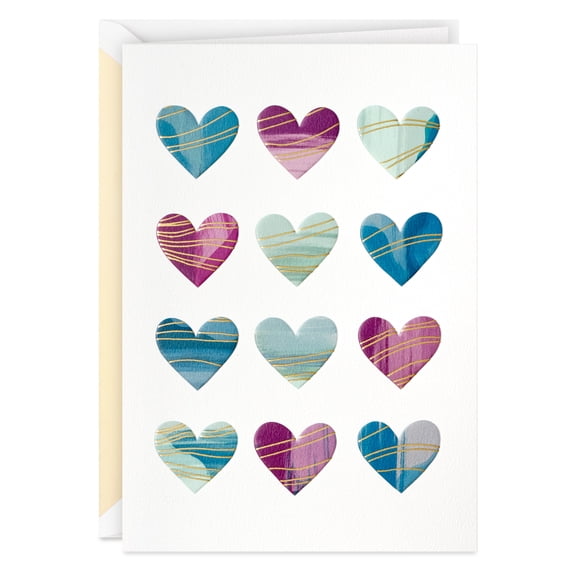 Hallmark Signature Blank Card (A Dozen Hearts)