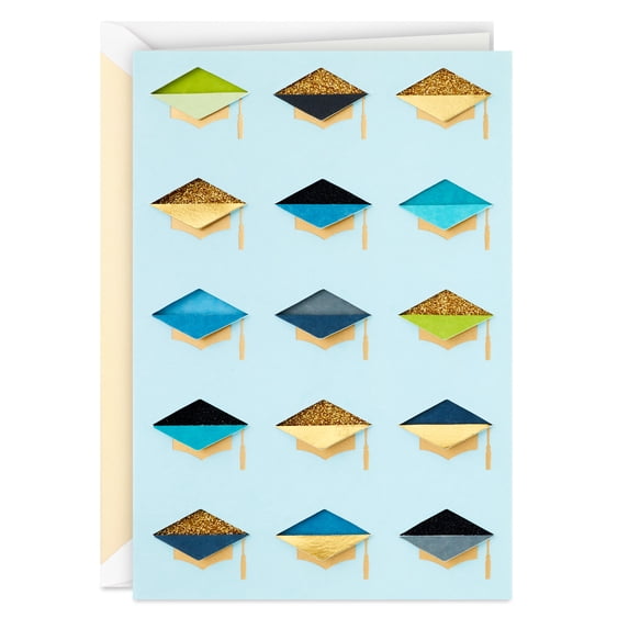 Hallmark Signature Graduation Money or Gift Card Holder (Graduation Caps)