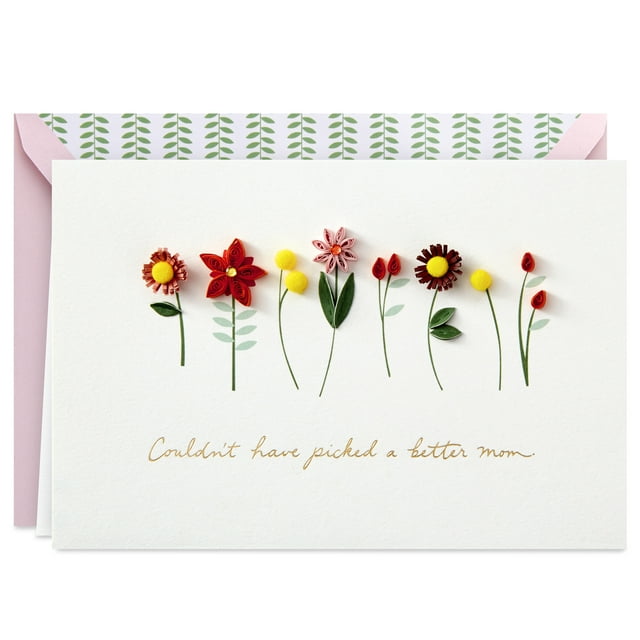 Hallmark Signature Mothers Day Card (Quilled Flowers, Couldn't Have Picked a Better Mom)