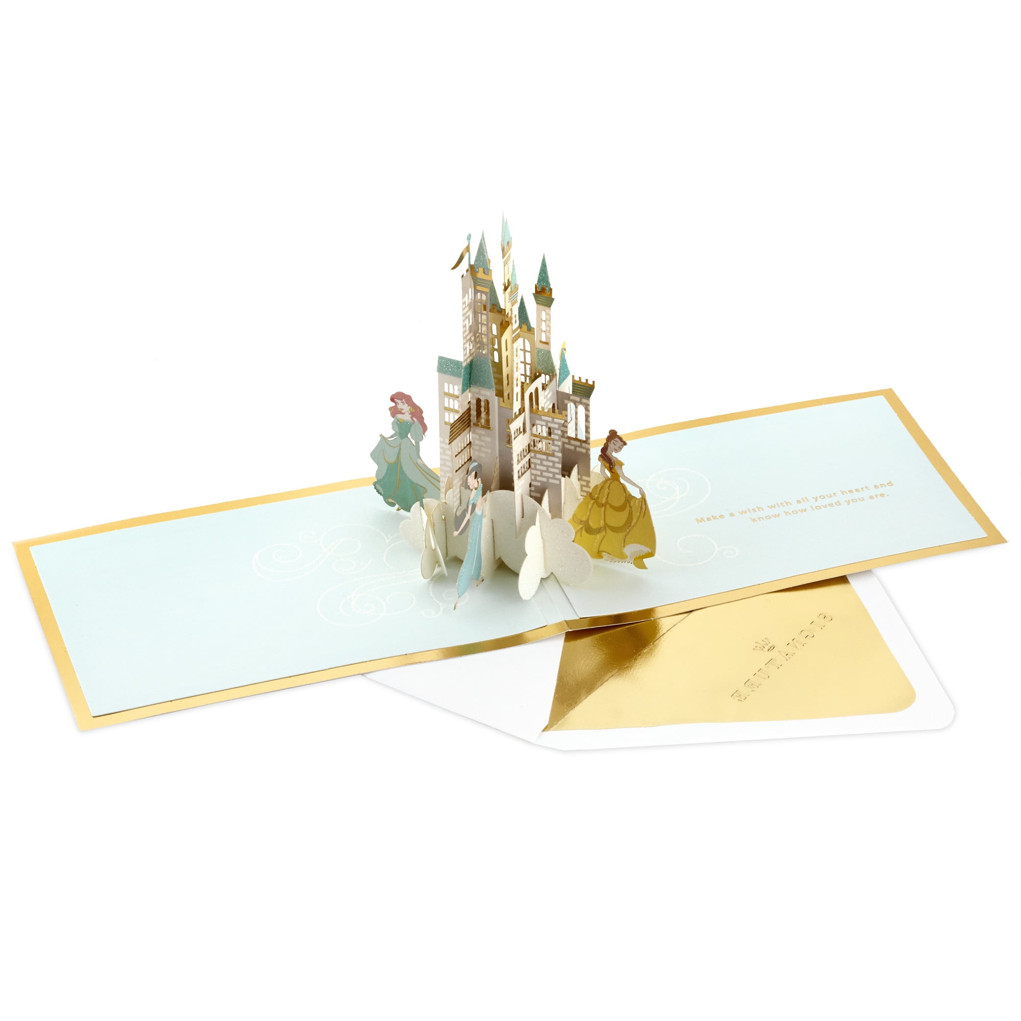 Hallmark Signature Paper Wonder Disney Princess 3D Pop-Up Card for Birthdays, Graduations or Just Because (Dream Big)
