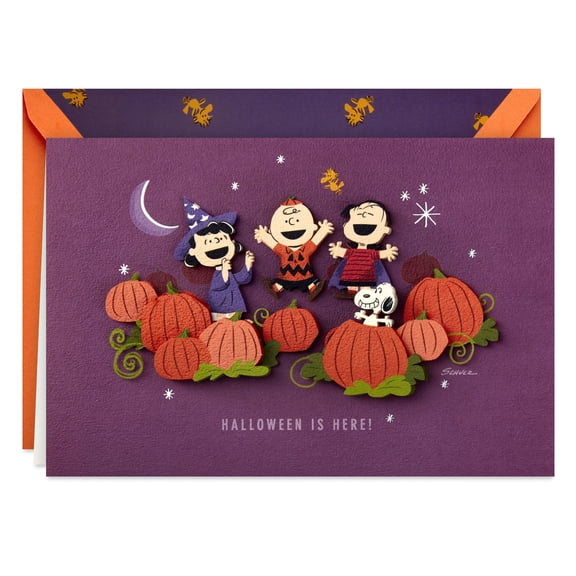 Hallmark Signature Peanuts Halloween Card (Pumpkin Patch)
