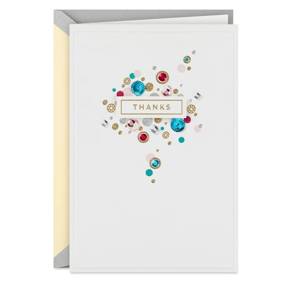 Hallmark Signature Studio Collection Thank-You Greeting Card (Gemstones)
