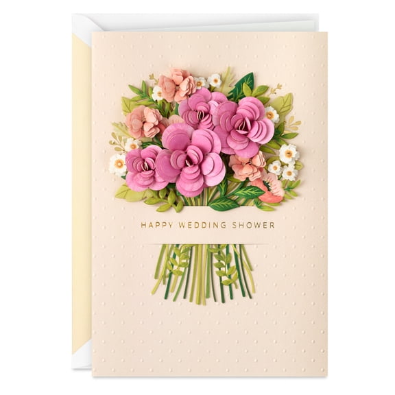 Hallmark Signature Wedding Shower Card (Flower Bouquet)