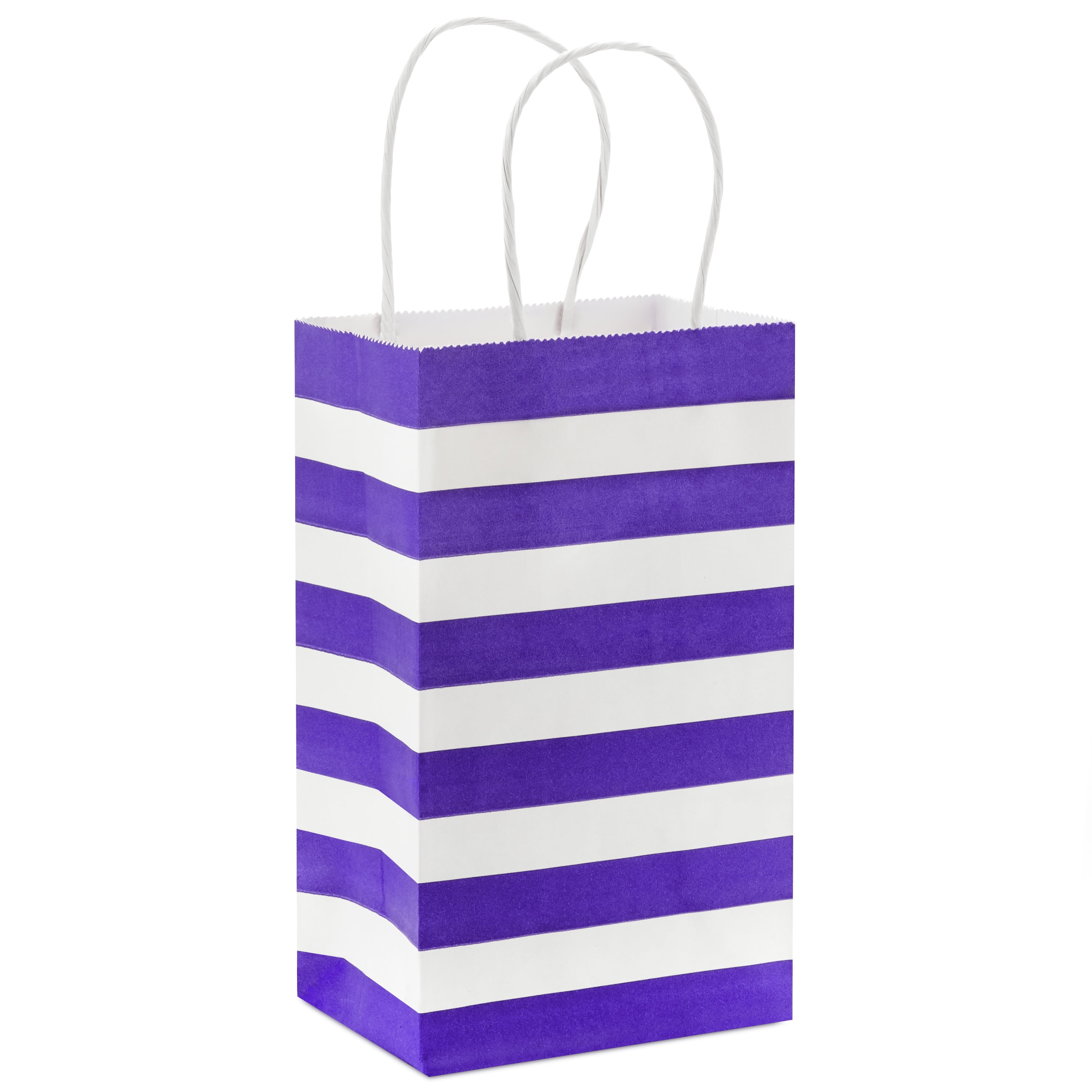 Hallmark Small Gift Bag (Purple and White Stripes)