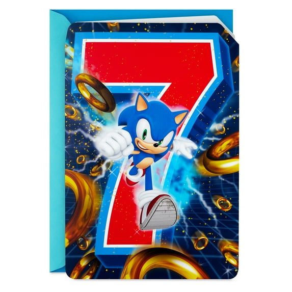 Hallmark Sonic the Hedgehog Musical Birthday Card for Kids (Don't Speed Too Fast)