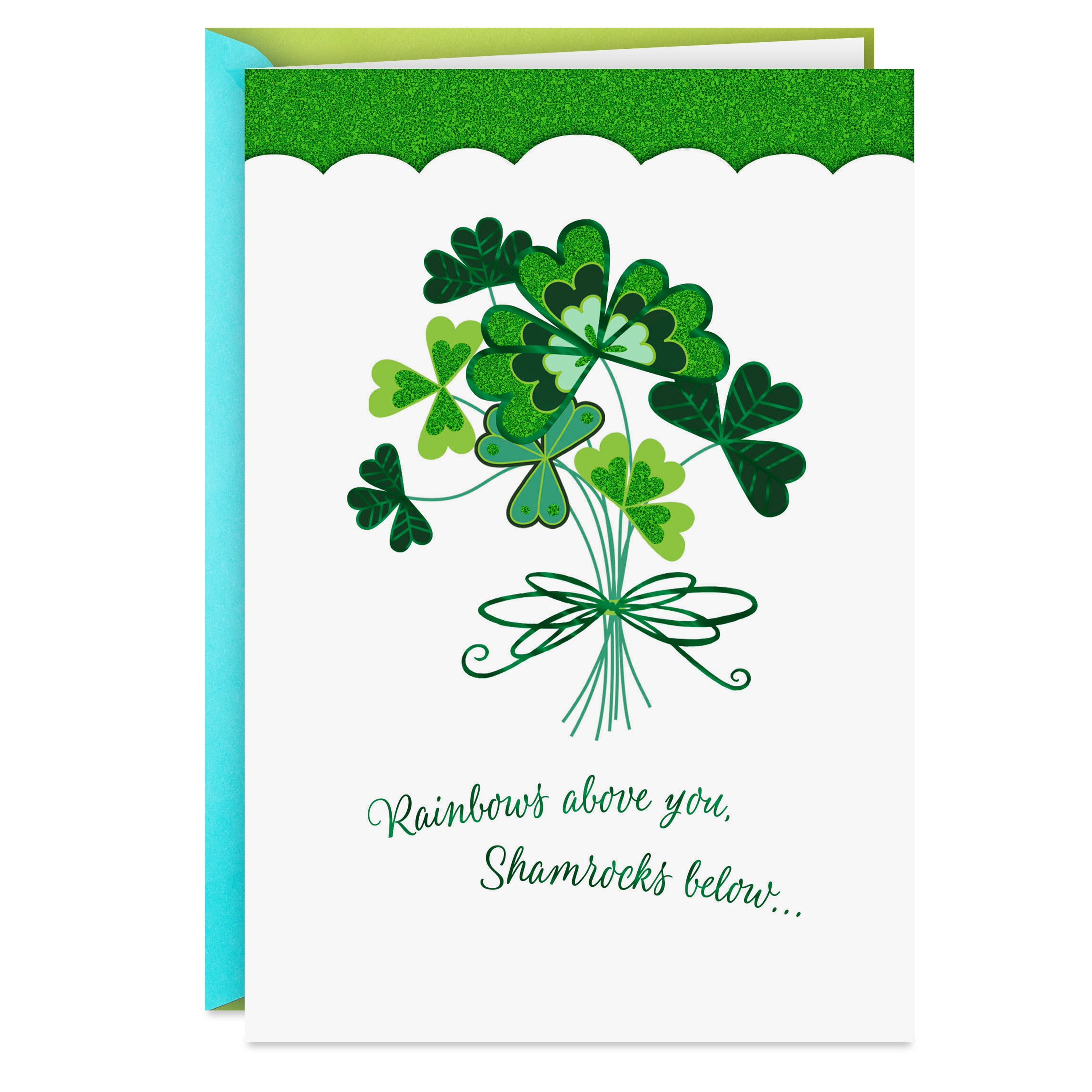 Hallmark St. Patrick's Day Greeting Card (Rainbows, Shamrocks and Blessings)