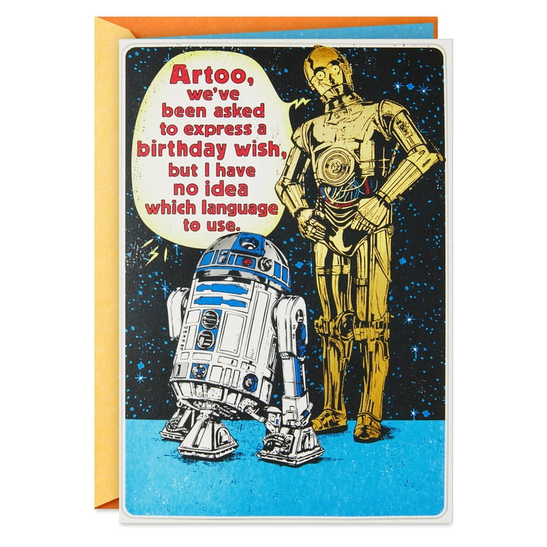 Hallmark Star Wars Funny Musical Birthday Card (R2-D2 and C-3PO