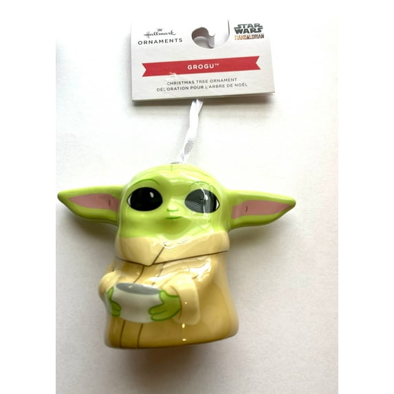 Hallmark Star Wars Mandalorian Grogu Decoupage Christmas Ornament New With Tag