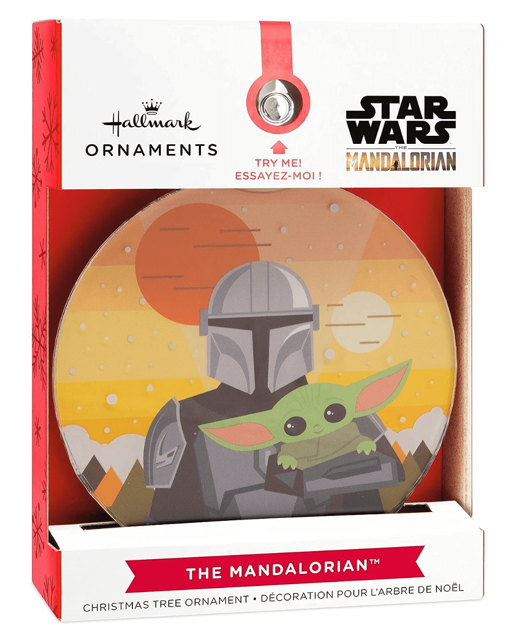 Hallmark Star Wars Mandalorian and Grogu Christmas Tree Ornament New