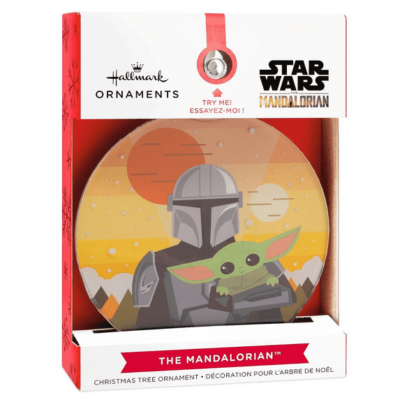Hallmark Star Wars Mandalorian and Grogu Christmas Tree Ornament New With Box