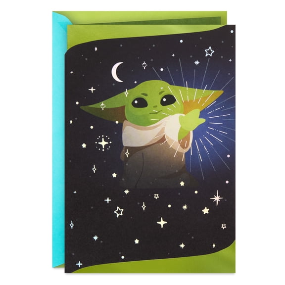 Hallmark Star Wars: The Mandalorian Birthday Card (Grogu Amazing Life Form)