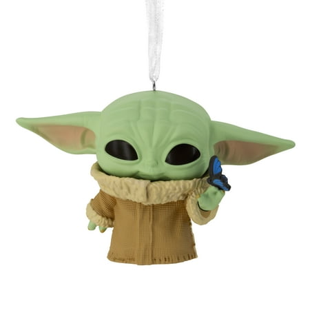 Hallmark Star Wars: The Mandalorian Grogu with Butterfly Funko POP Christmas Ornament, 1 Count