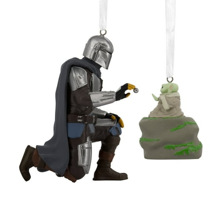 Hallmark Star Wars: The Mandalorian and Grogu Christmas Ornaments, 2, 0.12lbs