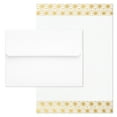 thumbnail image 1 of Hallmark Stationery, Gold Geometric Border, 80 Ct. with 40 Envelopes, 1 of 2
