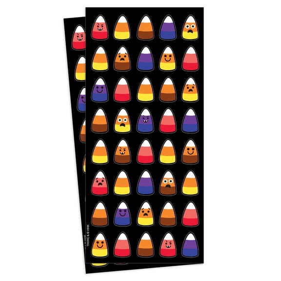 Hallmark Halloween Stickers (Colorful Candy Corns), 2 Count