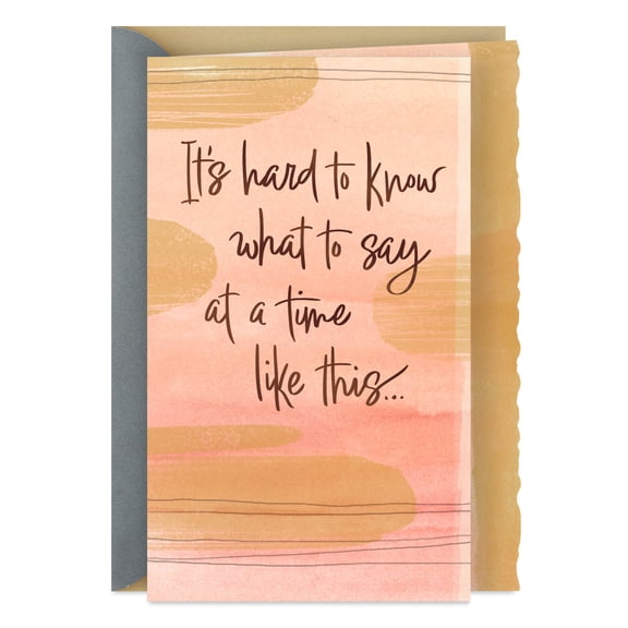 Hallmark Sympathy Card (It's Hard To Know What To Say)