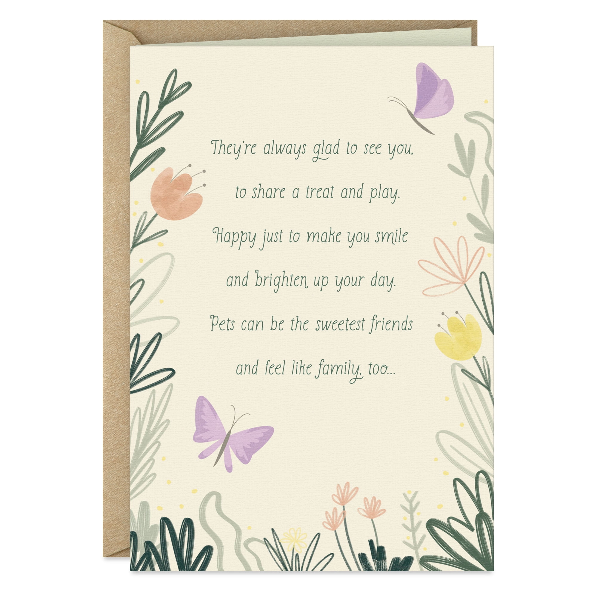 Hallmark Sympathy Card for Loss of Pet (The Sweetest Friends)