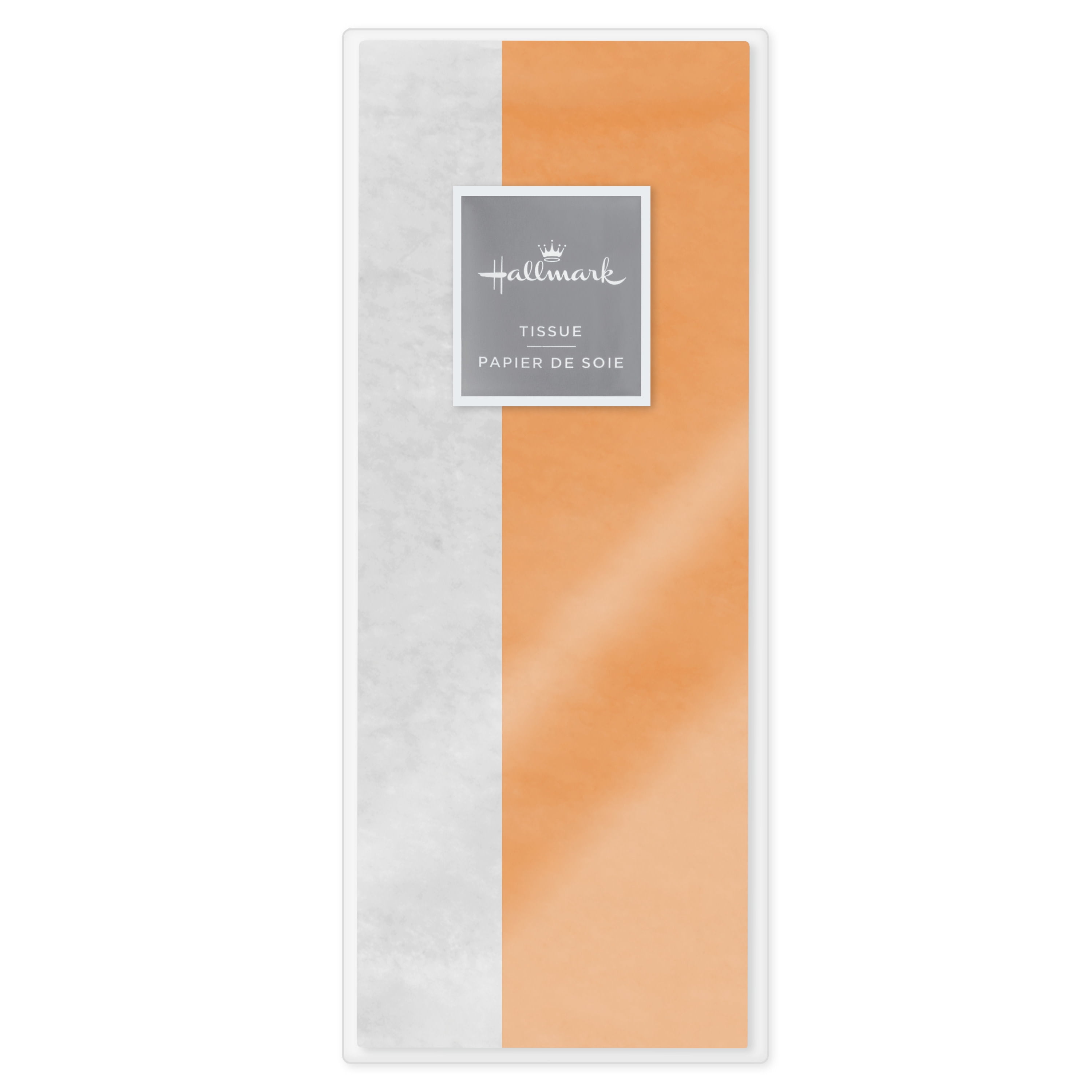 Hallmark Tissue Paper (Solid White and Orange) 6 sheets, 6 Count