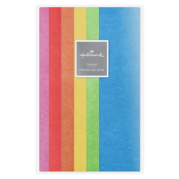 Hallmark 6-Pack Assorted Tissue Paper (Rainbow Colors) 42 sheets