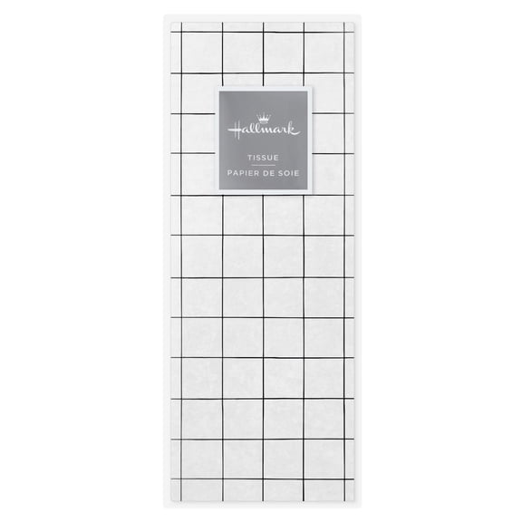 Hallmark Tissue Paper (Windowpane on White) 6 Sheets