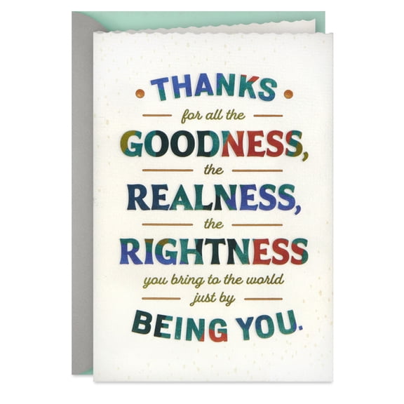 Hallmark Thank You Card (So Grateful for Who You Are and All You Do)