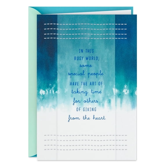 Hallmark Thank You Card (You Give From the Heart)