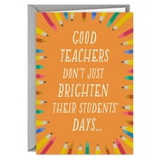 Hallmark Thank-You Greeting Card for Teacher (You Brighten Students' Lives)