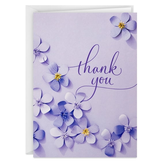 Hallmark Thank-You Notes (Lavender Script), 24 ct.
