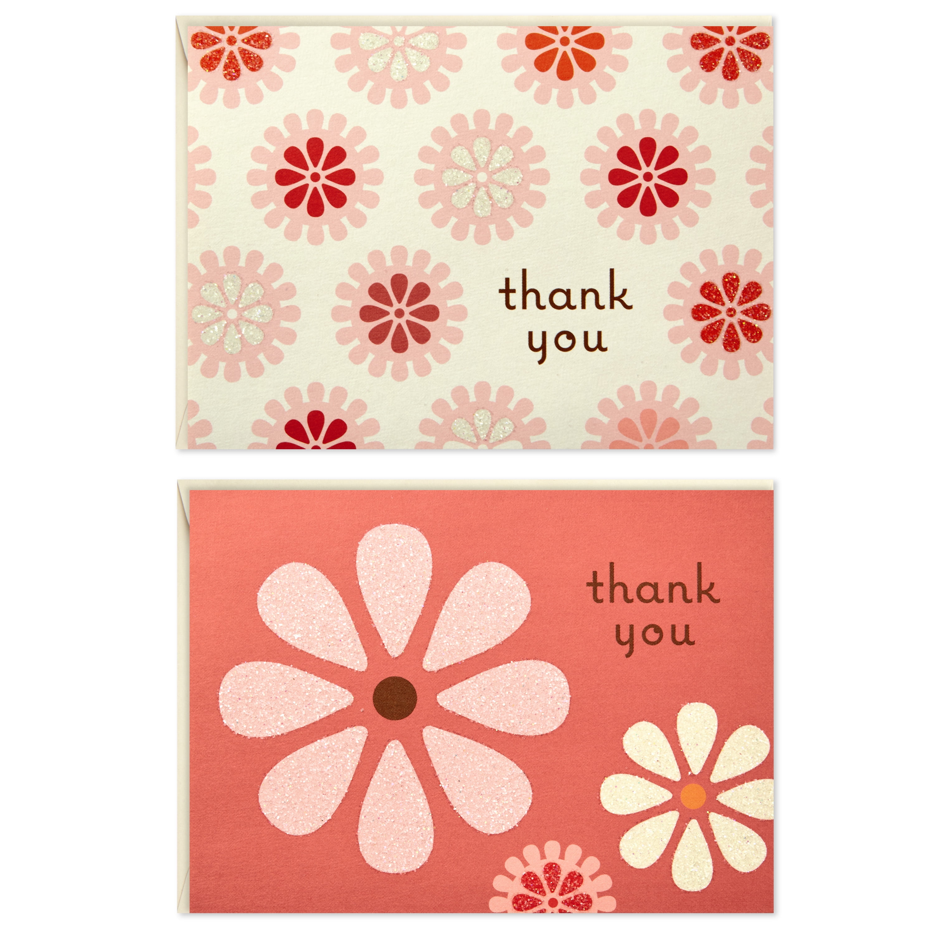 Hallmark Thank You Notes (Pink Flowers, 50 Cards and Envelopes)