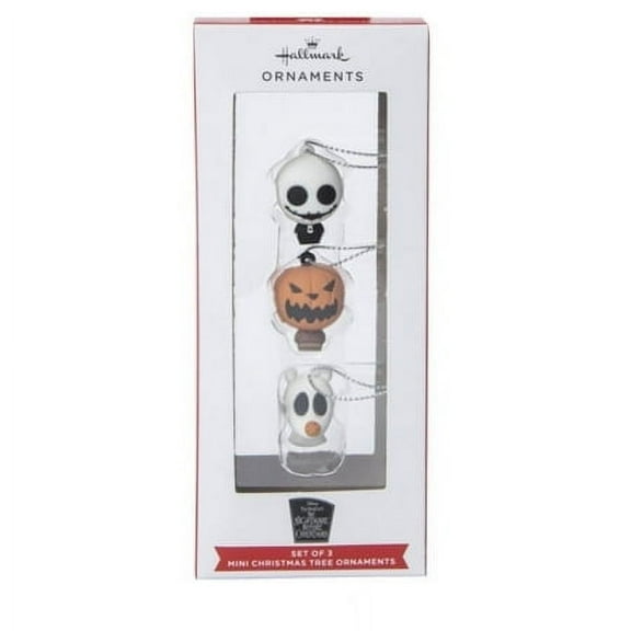 Hallmark The Nightmare Before Christmas mini ornaments 3-count - Jack, Pumpkin King, Zero