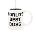 thumbnail image 1 of Hallmark The Office World's Best Boss Coffee Mug Christmas Ornament, 1 of 5