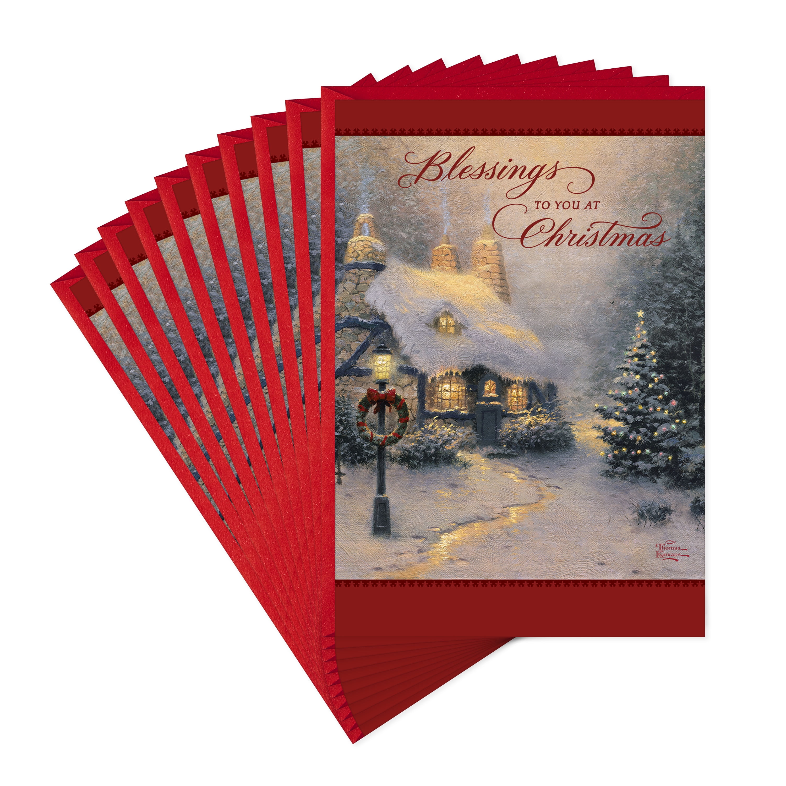 Hallmark Thomas Hallmark Thomas Kinkade Christmas Cards (Blessings and Love), Pack of ...
