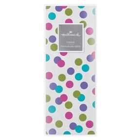 Hallmark Tissue Paper (Pink and Turquoise Dots on White) 6 Sheets