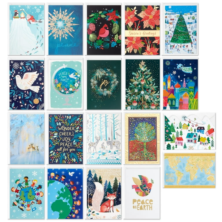 Hallmark UNICEF Boxed Christmas Greeting Cards Assortment, 20
