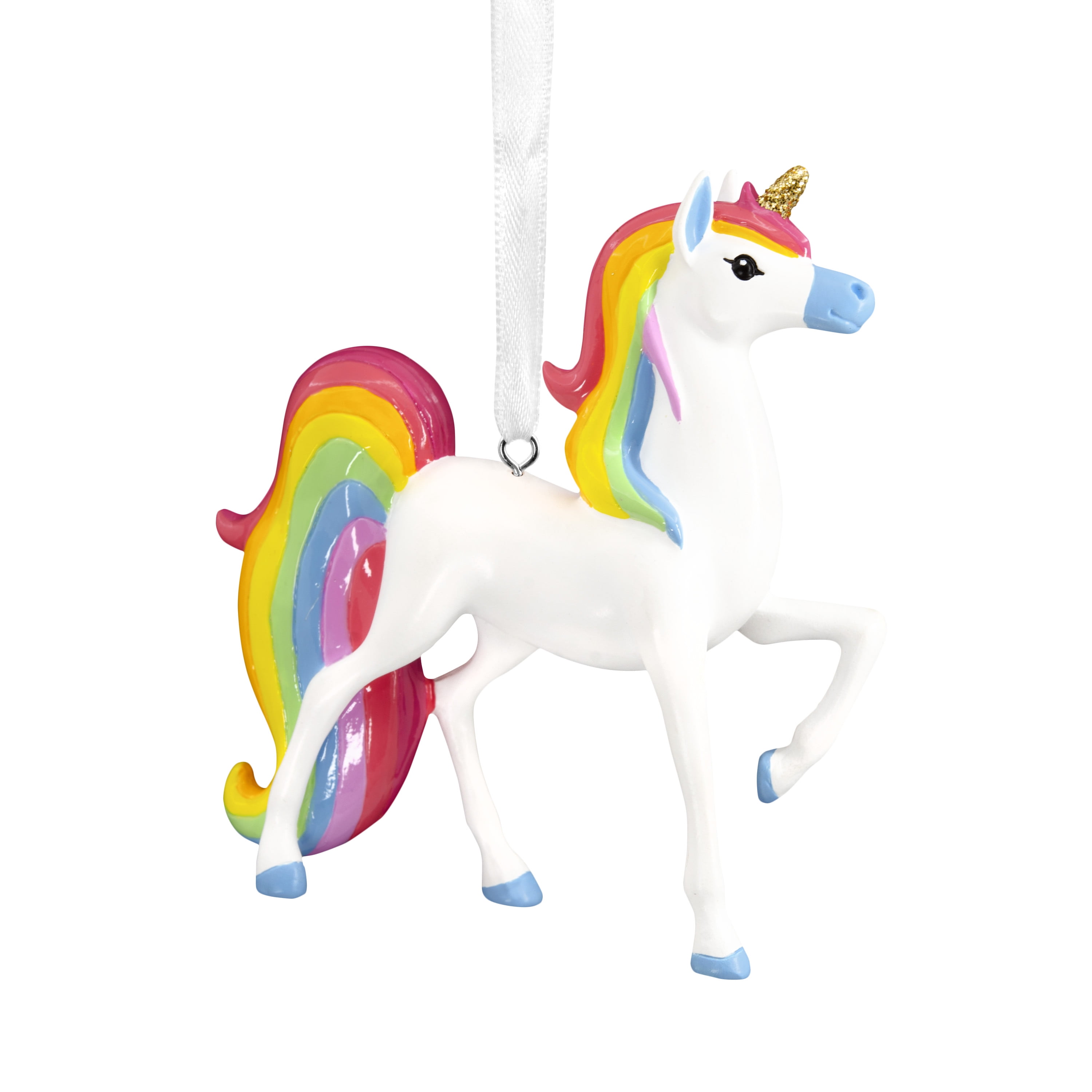 Hallmark Unicorn With Rainbow Mane Christmas Ornament Walmart