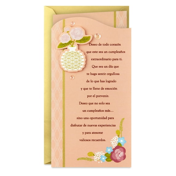 Hallmark VIDA Spanish-Language Birthday Card (May This Be a Uniquely Fabulous Day)