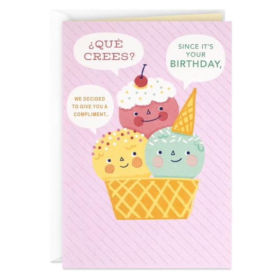 Hallmark VIDA Spanish-Language Funny Birthday Card From Us (You Have The Nicest Friends)