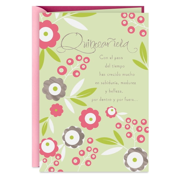 Hallmark VIDA Spanish-Language Quinceaera Card (Beauty Inside and Out)