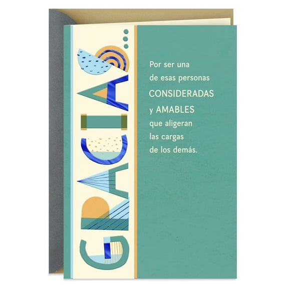 Hallmark VIDA Spanish-Language Thank You Card (Your Kindness Lessens Other's Burdens)