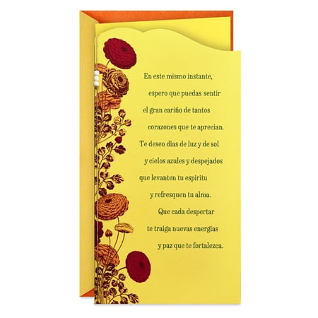 Hallmark VIDA Spanish-Language Thinking of You Card (Hoping You Feel the Warmth and Caring)