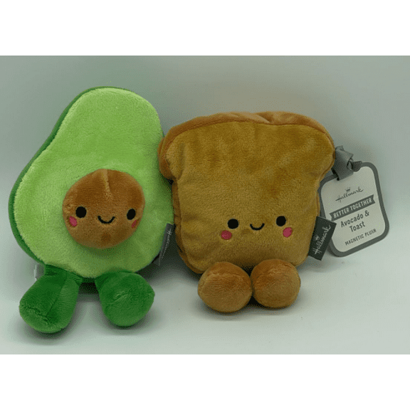 Hallmark Valentine Better Together Avocado and Toast Magnetic Plush New w Tag