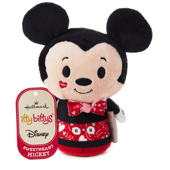 Hallmark Valentine Itty Bittys Disney Sweetheart Mickey Mouse Plush Miniature Stuffed Animal
