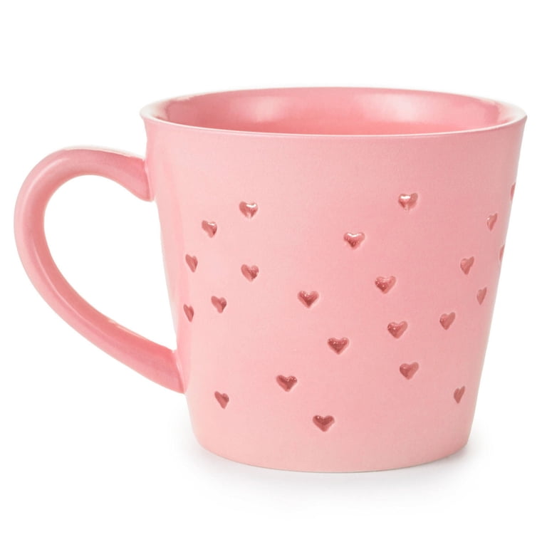 Maxwell & Williams Tazza Love Hearts Zig Zag Zeb - Porcellana 370ml, Regalo, Rosa, Con Zebre Arcobaleno - 6