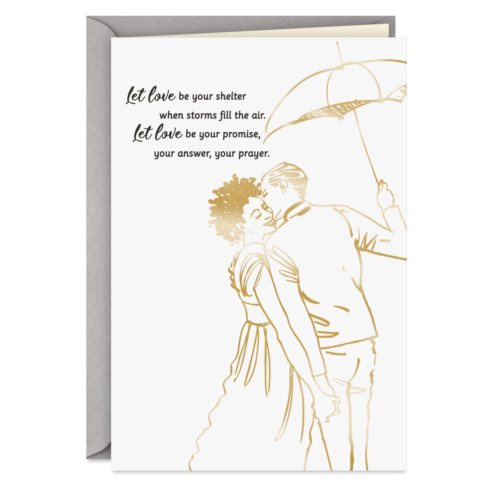 Hallmark Mahogany Wedding Card for Couple (Let Love Be Your Shelter)